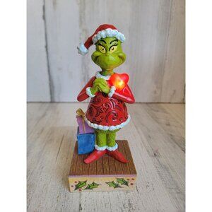 Jim Shore‎ Grinch 6010782 light up heart Xmas figure decor Enesco